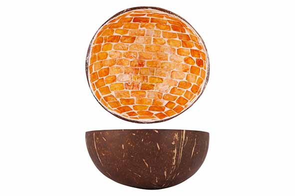 Cocosbowl Gold Mosaic D14cm